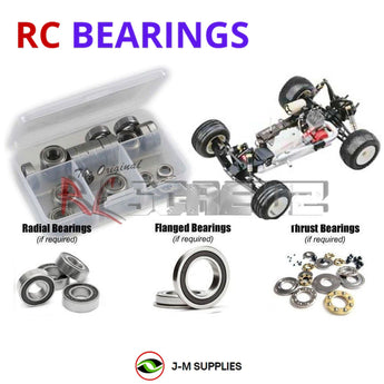 J-M SUPPLIES - RCScrewZ Rubber Shielded Bearing Kit kyo014r for Kyosho Ultima ST Nitro Type R 31971 RC Car | SET - 
