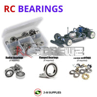 Representative image of an RCScrewZ rubber-sealed bearing kit for Kyosho PureTen V-One RR 1/10 Nitro 4WD Touring (31102); exact bearing sizes and quantities vary by RC model.