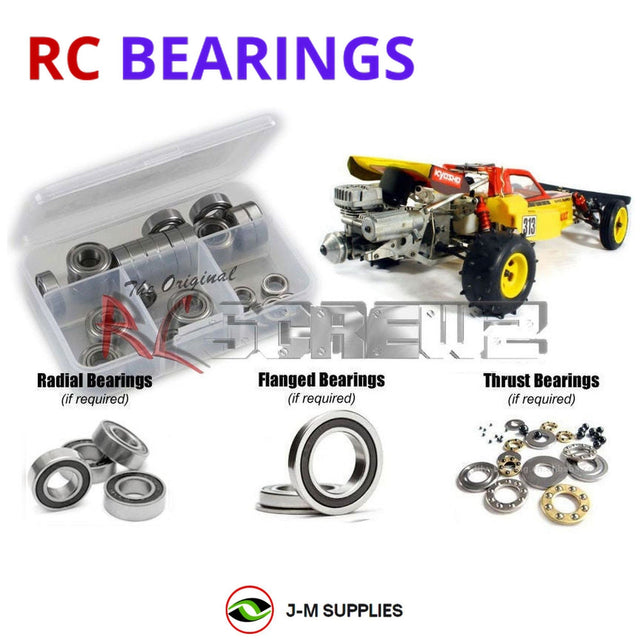 RCScrewZ Rubber Shielded Bearing Kit kyo030r for Kyosho Circuit 1000 Assault 1/10 Nitro 2WD Off-Road Buggy (3095) | SET