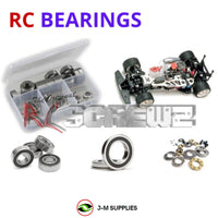 Representative image of an RCScrewZ rubber-sealed bearing kit for Kyosho SuperTen Competition III 1/10 Nitro 4WD Car (31824); exact bearing sizes and quantities vary by RC model.