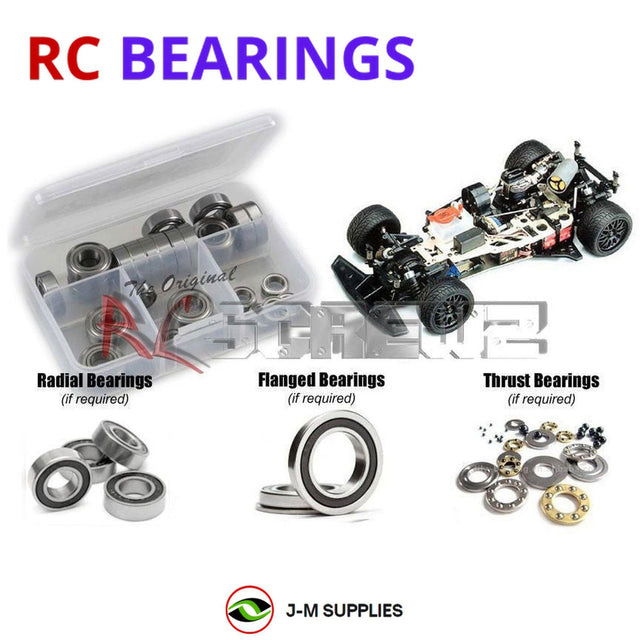 RCScrewZ Rubber Shielded Bearing Kit kyo038r for Kyosho SuperTen GP Four II 1/10 Nitro 4WD On-Road Touring Car (31821) | SET