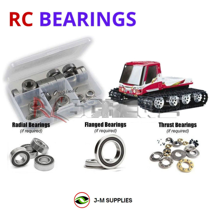 Representative image of an RCScrewZ rubber-sealed bearing kit for Kyosho Nitro Blizzard 1/12 Nitro Tracked Snow Cat (31851); exact bearing sizes and quantities vary by RC model.