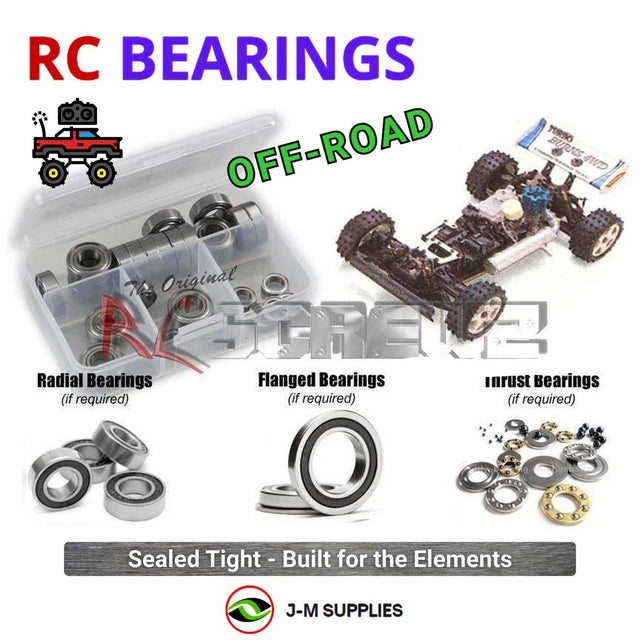 RCScrewZ Rubber Shielded Bearing Kit kyo042r for Kyosho Turbo Burns 1/8 Nitro 4WD Off-Road Racing Buggy (3097) | SET