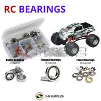 Representative image of an RCScrewZ rubber-sealed bearing kit for Kyosho Twin Force 1/10 Electric 4WD Monster Truck (30521B); exact bearing sizes and quantities vary by RC model.