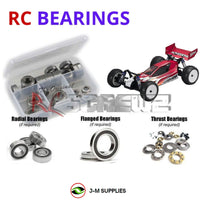 Representative image of an RCScrewZ rubber-sealed bearing kit for Kyosho Lazer ZX-5 1/10 Electric 4WD Buggy (30076); exact bearing sizes and quantities vary by RC model.