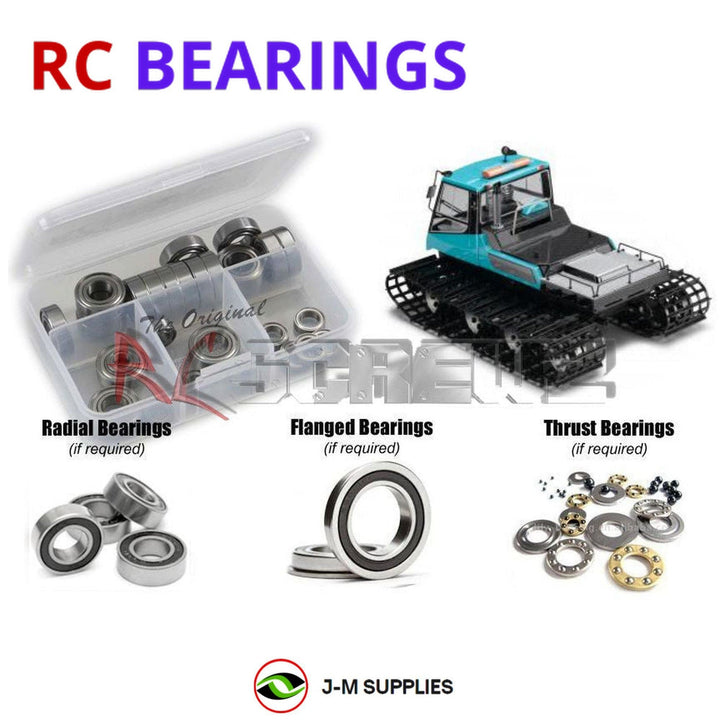 Representative image of an RCScrewZ rubber-sealed bearing kit for Kyosho Blizzard DF-300 GP 1/12 Nitro Snow Vehicle (31853); exact bearing sizes and quantities vary by RC model.