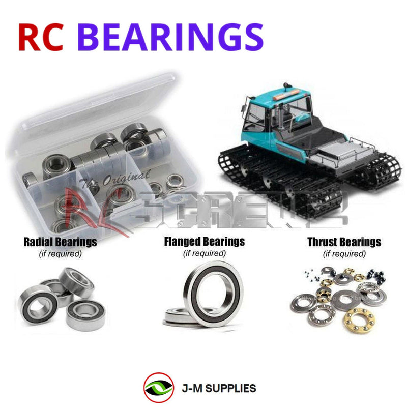 Representative image of an RCScrewZ rubber-sealed bearing kit for Kyosho Blizzard DF-300 GP 1/12 Nitro Snow Vehicle (31853); exact bearing sizes and quantities vary by RC model.