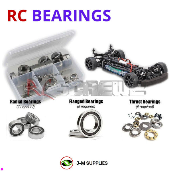 J-M SUPPLIES - RCScrewZ Rubber Shielded Bearing Kit kyo106r for Kyosho TF-5s 1/10th #30813 RC Car | SET - 