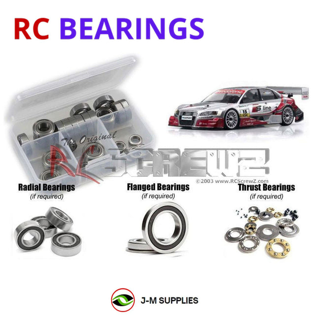 RCScrewZ Rubber Shielded Bearing Kit kyo116r for Kyosho PureTen GP Fazer 1/10 Nitro 4WD On-Road Touring Car (31396) | SET