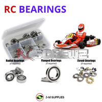 Representative image of an RCScrewZ rubber-sealed bearing kit for Kyosho Birel R31-SE 1/5 GP 2WD Racing Kart (31315, 31315T1); exact bearing sizes and quantities vary by RC model.