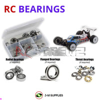 Representative image of an RCScrewZ rubber-sealed bearing kit for Kyosho Lazer ZX-6 1/10 Electric 4WD Buggy (30046); exact bearing sizes and quantities vary by RC model.