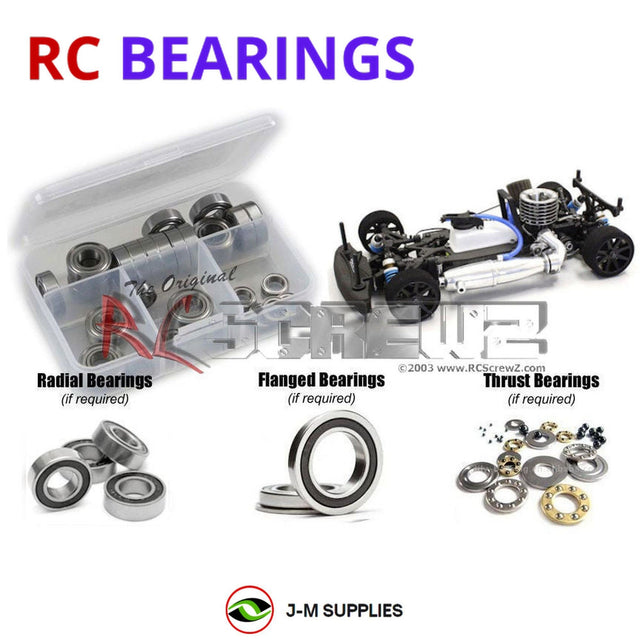 RCScrewZ Rubber Shielded Bearing Kit kyo139r for Kyosho V-One R4 1/10 Nitro GP 4WD On-Road Touring Car (31265) | SET