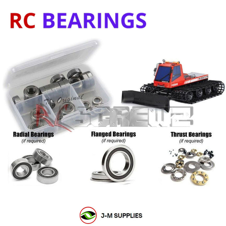 Representative image of an RCScrewZ rubber-sealed bearing kit for Kyosho Blizzard SR 1/12 Electric Tracked Vehicle (30987); exact bearing sizes and quantities vary by RC model.