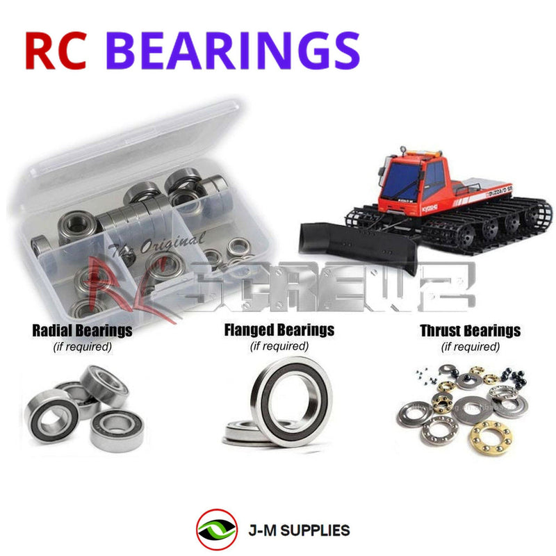 Representative image of an RCScrewZ rubber-sealed bearing kit for Kyosho Blizzard SR 1/12 Electric Tracked Vehicle (30987); exact bearing sizes and quantities vary by RC model.