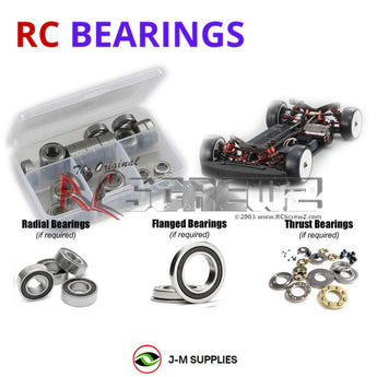 J-M SUPPLIES - RCScrewZ Rubber Shielded Bearing Kit kyo167r for Kyosho TF6/SP 1/10th 30025 RC Car | SET - 
