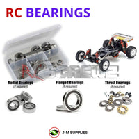 Representative image of an RCScrewZ rubber-sealed bearing kit for Kyosho Ultima Vintage Series 1/10 Electric 2WD Buggy (30625); exact bearing sizes and quantities vary by RC model.