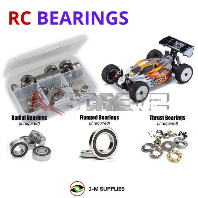 RCScrewZ Rubber Shielded Bearing Kit kyo198r for Kyosho Inferno MP10e 1/8 Electric Brushless 4WD Off-Road Racing Buggy Kit (34110) | SET