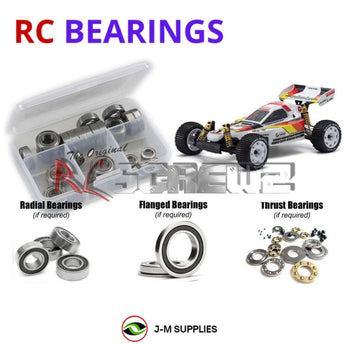 J-M SUPPLIES - RCScrewZ Rubber Shielded Bearing Kit kyo201r for Kyosho Optima Mid 1/10th (#30622) | UPG - 