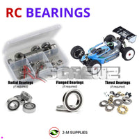 Representative image of an RCScrewZ rubber-sealed bearing kit for Kyosho Inferno MP10 TKI2 1/8 Nitro 4WD Buggy (33022, 33025); exact bearing sizes and quantities vary by RC model.