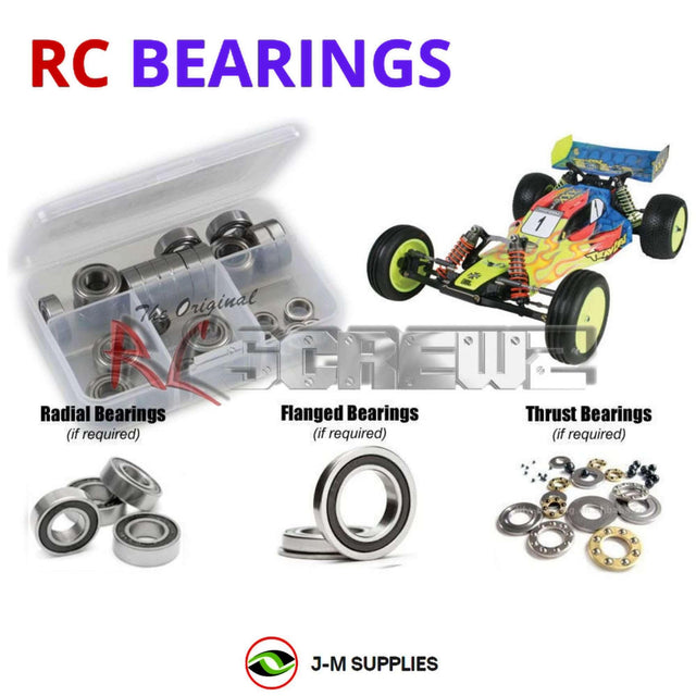 RCScrewZ Rubber Shielded Bearing Kit los016r for Team Losi XXX BK2 Brian Kinwald Edition 1/10 Electric 2WD Off-Road Buggy (LOSA0030) | SET