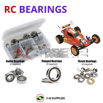 Representative image of an RCScrewZ rubber-sealed bearing kit for Team Losi JRX2/JRX2 Pro 1/10 Electric Buggy (LOSA0001); exact bearing sizes and quantities vary by RC model.