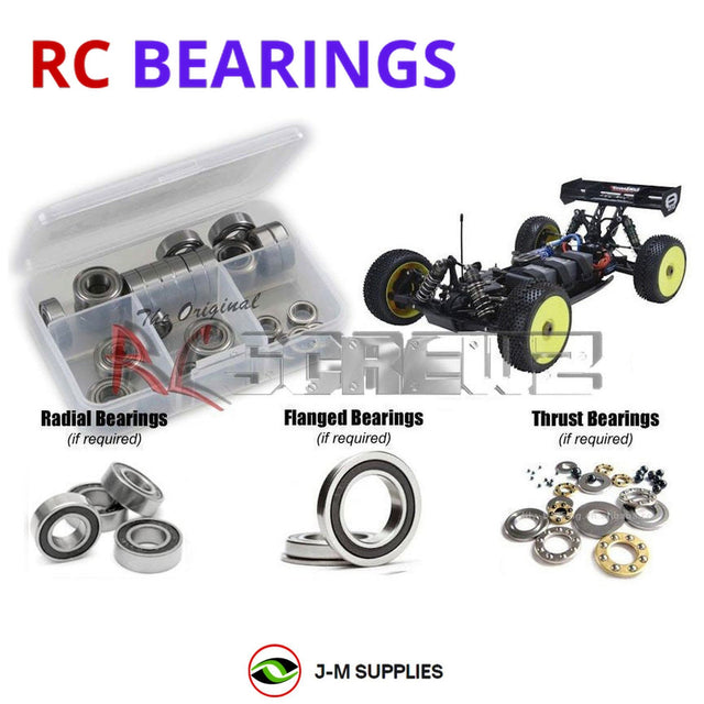 RCScrewZ Rubber Shielded Bearing Kit los060r for Team Losi 8IGHT-E 2.0 Race Roller 1/8 Electric 4WD Off-Road Buggy (LOSA0806) | SET