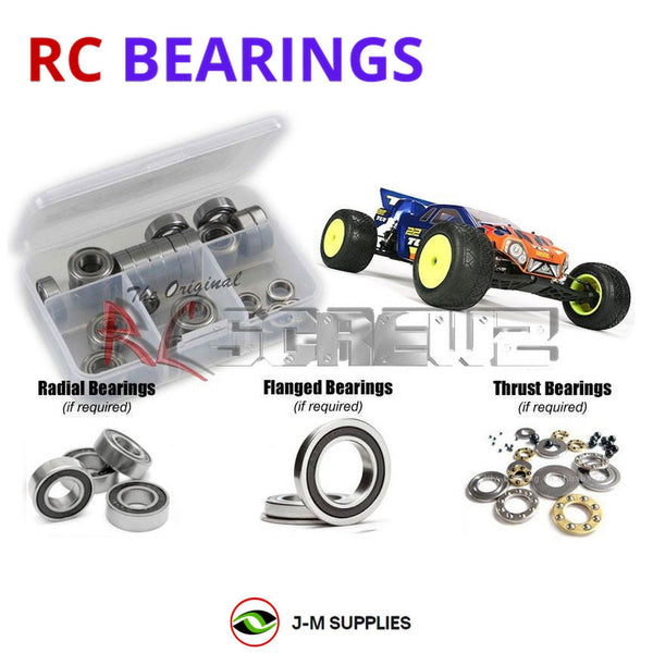 J-M SUPPLIES RC Parts Store - RCScrewZ Rubber Shielded Bearing Kit los064r for Losi 22T RTR 1/10 Electric 2WD Stadium Truck (LOSB0123) | SET