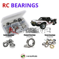Representative image of an RCScrewZ rubber-sealed bearing kit for Losi 5IVE-T 1/5 Gas 4WD SCT Roller (LOSB0019, LOSB0024); exact bearing sizes and quantities vary by RC model.