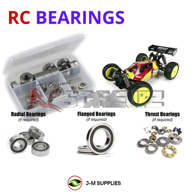 RCScrewZ Rubber Shielded Bearing Kit los066r for Losi Mini 8IGHT Brushless RTR 1/14 Electric 4WD Mini Buggy (LOSB0224) | SET