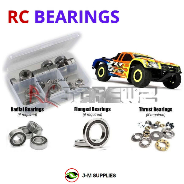 J-M SUPPLIES RC Parts Store - RCScrewZ Rubber Shielded Bearing Kit los067r for Team Losi Racing 22SCT RTC 1/10 Electric 2WD Short Course Truck (TLR03001) | SET