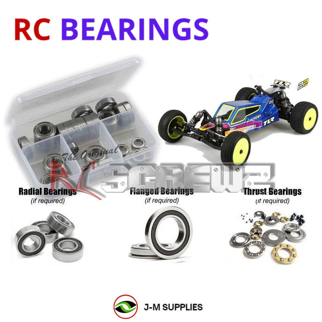 RCScrewZ Rubber Shielded Bearing Kit los073r for Team Losi Racing 22 2.0 Race Kit 1/10 Electric 2WD Buggy (TLR03002) | SET