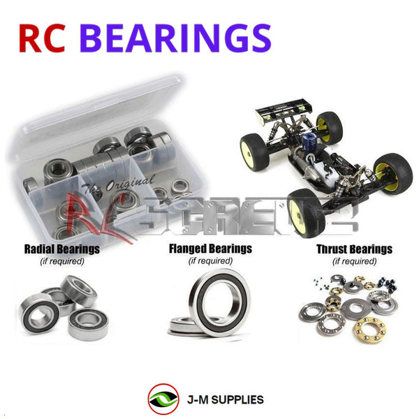 J-M SUPPLIES RC Parts Store - RCScrewZ Rubber Shielded Bearing Kit los079r for Team Losi Racing 8IGHT-T 3.0 Race Kit 1/8 Nitro 4WD Competition Truggy (TLR04001) | SET