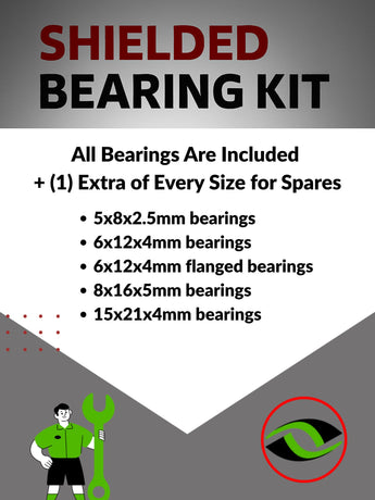 J-M SUPPLIES RC Parts Store - RCScrewZ Metal Shielded Bearing Kit los083b for Losi LST XXL2-E RTR Brushless 1/8 Electric 4WD Monster Truck (LOS04004) | SET
