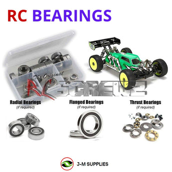 J-M SUPPLIES - RCScrewZ Rubber Shielded Bearing Kit los086r for Losi 8ight-E 4.0 1/8 TLR04004 RC Car | SET - 