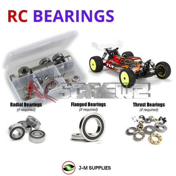 J-M SUPPLIES RC Parts Store - RCScrewZ Rubber Shielded Bearing Kit los092r for Team Losi Racing 22-4 2.0 Race Kit 1/10 Electric 4WD Off-Road Buggy (TLR03007) | PRO