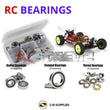 J-M SUPPLIES RC Parts Store - RCScrewZ Rubber Shielded Bearing Kit los092r for Team Losi Racing 22-4 2.0 Race Kit 1/10 Electric 4WD Off-Road Buggy (TLR03007) | SET