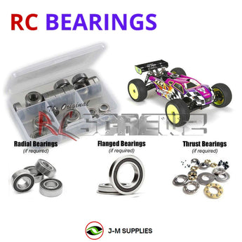 J-M SUPPLIES - RCScrewZ Rubber Shielded Bearing Kit los093r for Losi 8ight-T 4.0 Nitro TLR04005 RC Car | SET - 