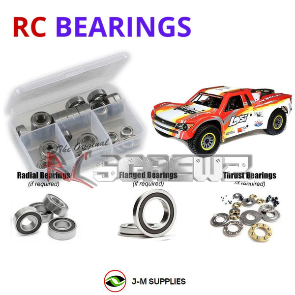 J-M SUPPLIES RC Parts Store - RCScrewZ Rubber Shielded Bearing Kit los102r for Losi Baja Rey 1/6th LOS05013 RC Car | PRO