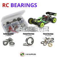 Representative image of an RCScrewZ rubber-sealed bearing kit for Losi TLR 8IGHT-X 1/8 Nitro 4WD Buggy (TLR04007); exact bearing sizes and quantities vary by RC model.