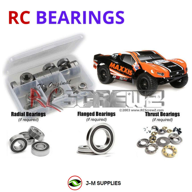 RCScrewZ Rubber Shielded Bearing Kit los110r for Losi 22S Maxxis SCT RTR Brushless with AVC 1/10 Electric 2WD Short Course Truck (LOS03013) | SET