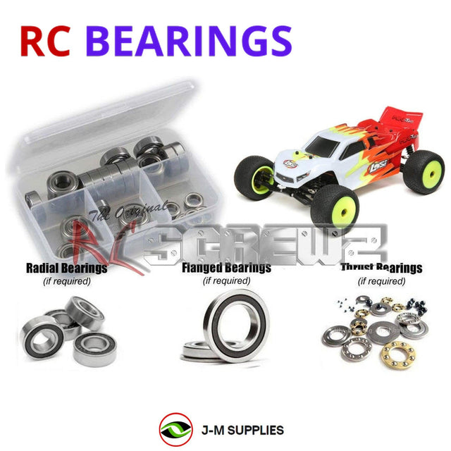 RCScrewZ Rubber Shielded Bearing Kit los113r for Losi Mini-T 2.0 2S RTR 1/18 Electric 2WD Stadium Truck (LOS01015) | SET