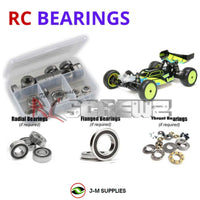 Representative image of an RCScrewZ rubber-sealed bearing kit for Losi TLR 22 5.0 DC Race/Elite 1/10 2WD Buggy (TLR03016, TLR03022); exact bearing sizes and quantities vary by RC model.