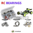 J-M SUPPLIES RC Parts Store - RCScrewZ Rubber Shielded Bearing Kit los116r for Team Losi Racing 22 5.0 DC Race / DC Elite 1/10 Electric 2WD Off-Road Buggy (TLR03016, TLR03022) | UPG