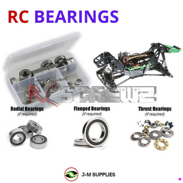 J-M SUPPLIES RC Parts Store - RCScrewZ Rubber Shielded Bearing Kit los124r for Losi LMT 4WD Solid Axle Monster Truck Roller 1/8 Electric Monster Truck (LOS04022) | RCX
