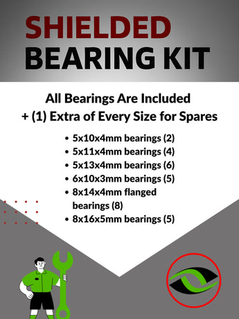 J-M SUPPLIES RC Parts Store - RCScrewZ Metal Shielded Bearing Kit los126b for Team Losi Racing 8IGHT-XT/XTE Race Kit 1/8 Nitro/Electric 4WD Off-Road Truggy (TLR04009) | RCX