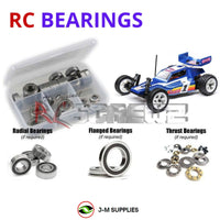 Representative image of an RCScrewZ rubber-sealed bearing kit for Losi Mini JRX2 1/16 Electric 2WD Buggy (LOS01020); exact bearing sizes and quantities vary by RC model.