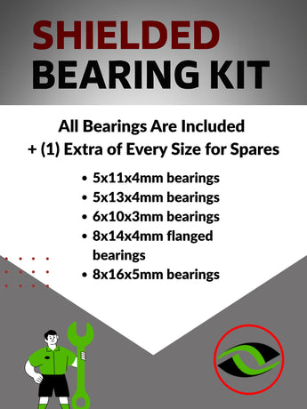 J-M SUPPLIES RC Parts Store - RCScrewZ Metal Shielded Bearing Kit los145b for Losi 8IGHT-XTE 4S RTR Brushless Race Truggy 1/8 Electric 4WD Off-Road Truggy (LOS04020) | UPG
