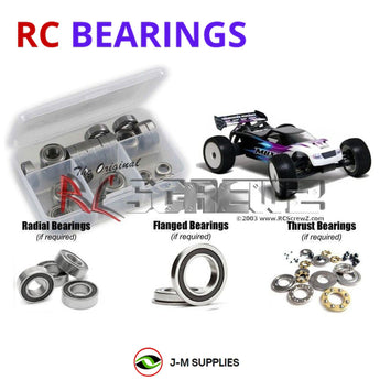 J-M SUPPLIES - RCScrewZ Rubber Shielded Bearing Kit mug024r for Mugen Seiki MBX6-T Eco #E0075 RC Car | SET - 