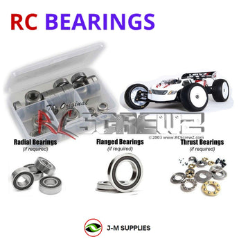 J-M SUPPLIES - RCScrewZ Rubber Shielded Bearing Kit mug034r for Mugen Seiki MGT7 TR Nitro E2019 RC Car | SET - 