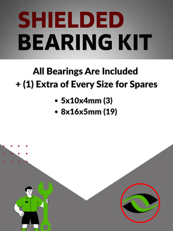 J-M SUPPLIES RC Parts Store - RCScrewZ Metal Shielded Bearing Kit ofn039b for Ofna Hyper 7 TQ Sport/Pro 1/8 4WD Nitro Buggy | SET